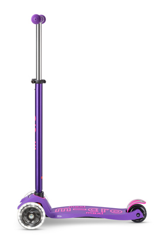 MICRO - three-wheeled scooter Maxi Deluxe LED, purple