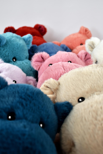 DOUDOU – plush hippo HIP'BLUE Histoire d'Ours, 40 cm, blue