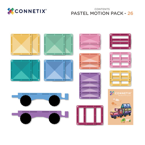 Connetix - Pastel Motion Pack - 26 pieces