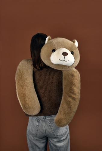 DOUDOU – weighted plush teddy bear by Histoire d'Ours, 100 cm, light brown