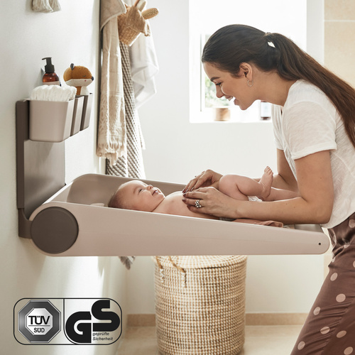 LEANDER WALLY™- WALL MOUNTED CHANGING TABLE, CAPPUCCINO