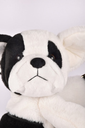 DOUDOU – plush dog shoulder bag, Doudou et Compagnie, black and white