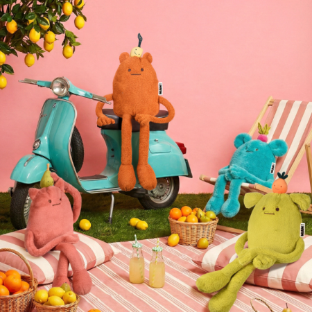 DOUDOU - MIAM! John Lemon, 60 cm, orange lemon