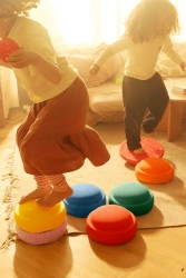 STAPELSTEIN – Set of 6+1 sensory stacking stones for active play: Rainbow Set Winter Special classic