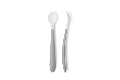 BABYBJÖRN - Baby feeding spoon, 2-pack, Light Grey