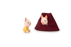 LILLIPUTIENS Zestaw 3 domków dla świnek i wilka 18 m+