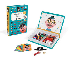 Janod - Magnetic puzzle Funny faces Boy Magnetibook collection 2018