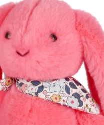 DOUDOU – Lapin Fleurette plush rabbit by Doudou et Compagnie, 25 cm, coral
