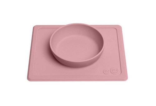 EZPZ - Silicone bowl with 2in1 placemat Mini Bowl pastel pink