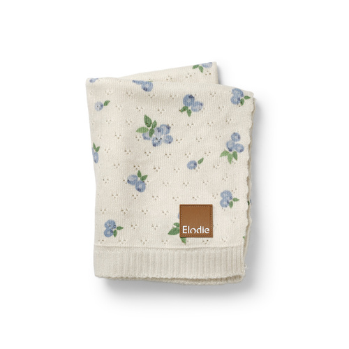 ELODIE DETAILS - Pointelle Blanket, Blueberry Bliss