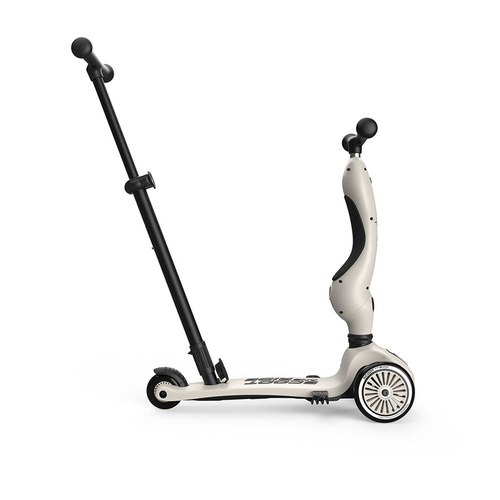 SCOOTANDRIDE - Highwaykick 1 Push and Go 2in1 Ride-on and Scooter with Handle for 1-5 Years, Miffy Ash