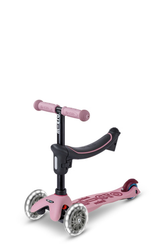 MICRO - swing scooter Mini Deluxe Rock&Go LED, dusty rose