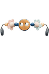 BABYBJORN - Bouncer Bliss - Light grey frame, 3D Jersey, Light beige + Toy Googly Eyes Pastels