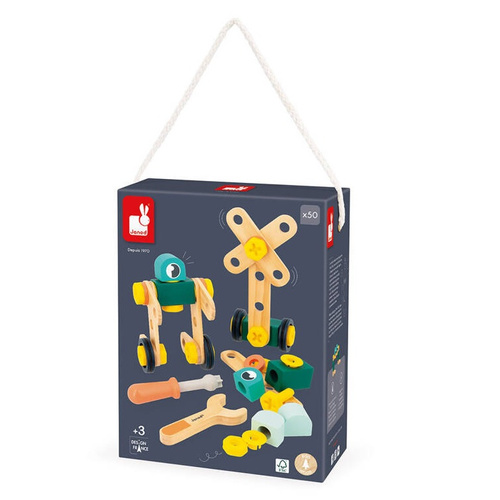 Janod - 50-piece Brico'kids 3+ constructor set