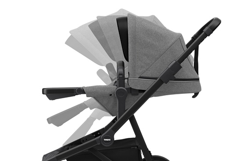 Thule Sleek + Bassinet + Main Seat - Grey Melange on Black