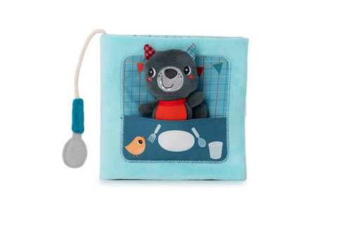 LILLIPUTIENS Activation book with a mini cuddly toy Bon appetit! Wolf Louis 12 m+