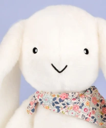 DOUDOU – Lapin Fleurette plush rabbit by Doudou et Compagnie, 50 cm, white