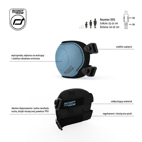 SCOOTANDRIDE - XXS Steel children's protector set