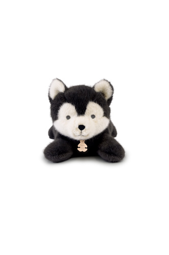 DOUDOU – Les P'tits Relax weighted plush wolf, Histoire d'Ours, 22 cm, grey
