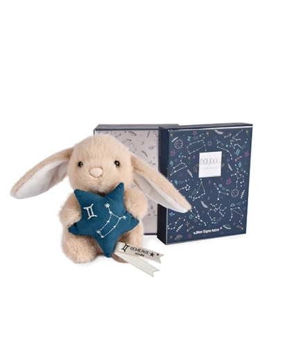 DOUDOU – DOUDOU ASTRO plush rabbit with zodiac sign, Doudou et Compagnie, 12 cm, Gemini