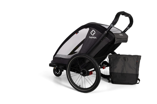 Hamax - Bike trailer for kids COCOON ONE- Grey/black