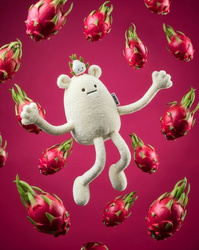 DOUDOU - MIAM! No Name Dragon Fruit, 60 cm, white