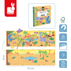 Janod - Magnetyczna układanka Dinozaury Magneti'stories 3+