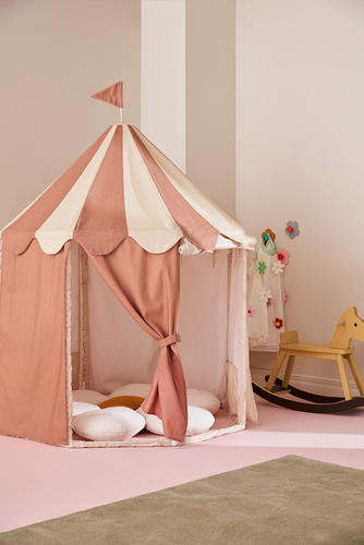 KID'S CONCEPT - pavillion tent stripe dusty brown