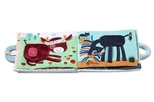 LILLIPUTIENS - Soft activating book with mini - cuddly toys "Baby boom" Farma 18 m +