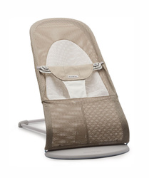 BABYBJORN - Bouncer Balance Soft Light grey frame, Mesh, Grey beige/White