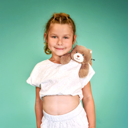 DOUDOU - magnetic plush Podcoll Bear, Histoire d'Ours, 30 cm, brown