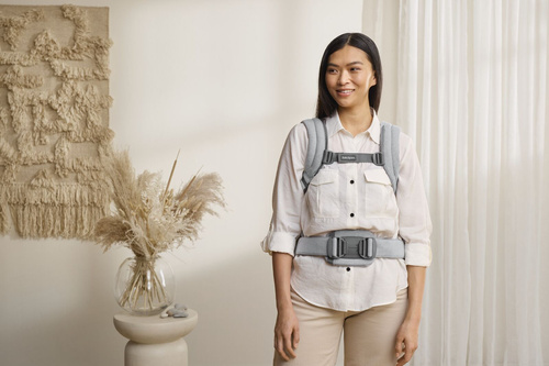 BABYBJORN - Baby Carrier Harmony, Woven, Light grey mélange