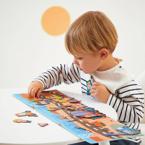 Janod - Magnetic puzzle Construction site Magneti'stories 3+