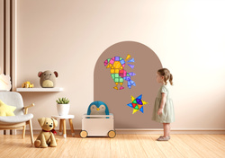 CLEVERCLIXX - magnetic wall sticker 95x75cm, mocha cream