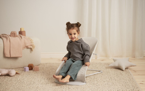 BABYBJÖRN - Bouncer Balance Soft Woven/Jersey Tri Fabric, Light Beige + Toy Googly Eyes