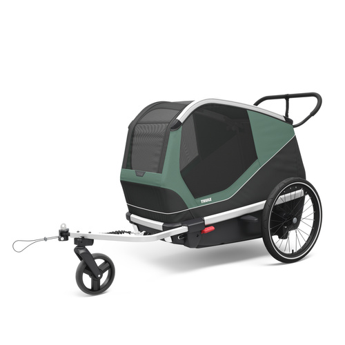 Bicycle trailer for a dog - Thule Bexey L up to 45 kg - Haze green