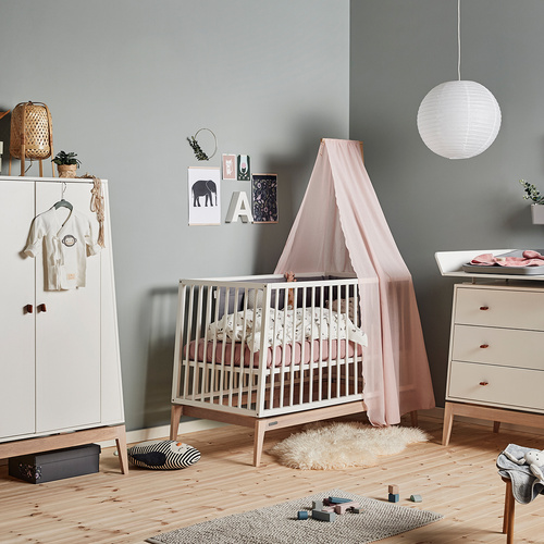 Leander - Baby bedding, 70x100 cm, Forest, Organic Cotton, Dusty Rose