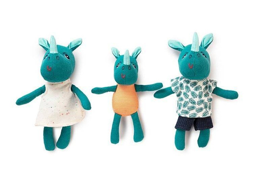 LILLIPUTIENS - Mini - cuddly rhino family with a folding mat Rhino Marius 2 years +