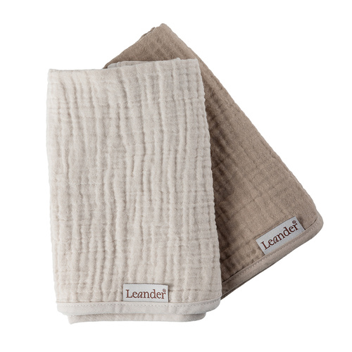 LEANDER - topper for changing mat MATTY™, 2-pack, Cappuccino/Mocca