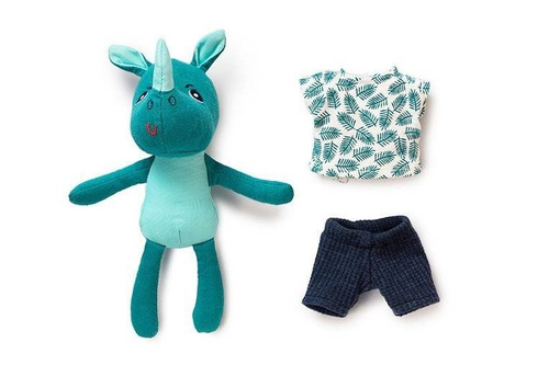 LILLIPUTIENS - Mini - cuddly rhino family with a folding mat Rhino Marius 2 years +