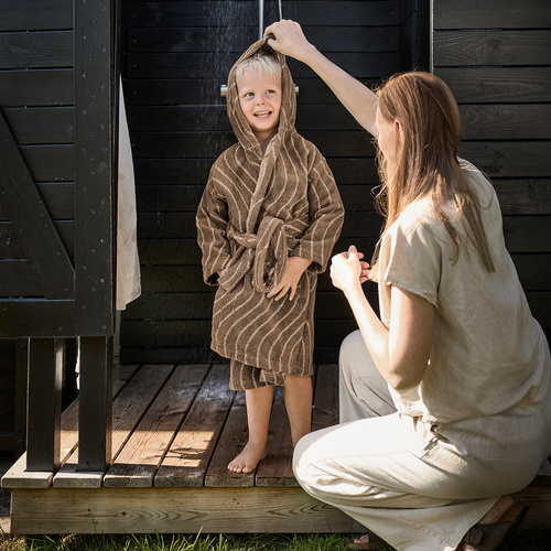 LEANDER - bathrobe, mocca