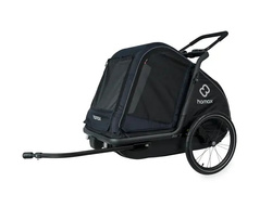 Bicycle trailer for a dog - Hamax Pluto L 45 kg - Blue / Black