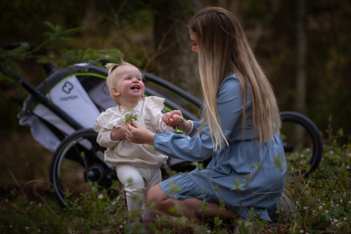 Hamax - Bike trailer for kids BREEZE, double - White/green