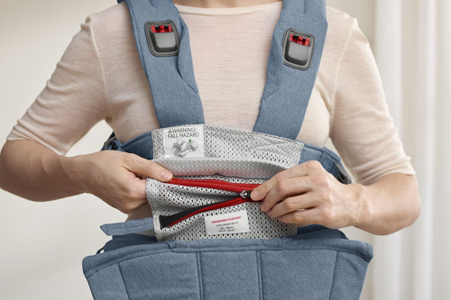 BABYBJORN - Baby Carrier Harmony, Woven, Blue mélange