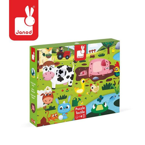 Janod - Sensory puzzle 20 pieces Farm