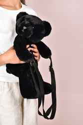 DOUDOU – plush teddy bear shoulder bag, Doudou et Compagnie, black
