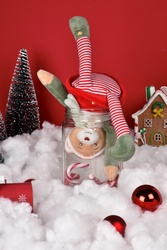 DOUDOU - Christmas pixy plush with house, Doudou et Compagnie, 27 cm, Farceur Cannelle