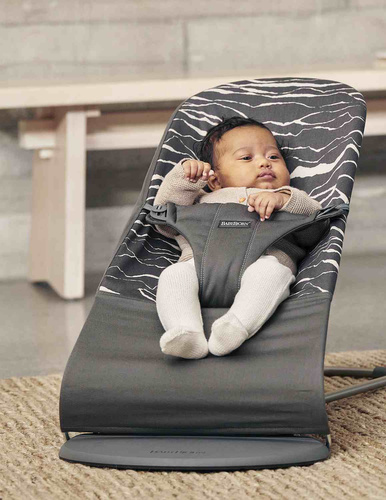 BABYBJÖRN - Bouncer Bliss, Anthracite/Landscape Print, Cotton