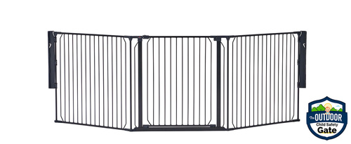 Baby Dan - Carl Wide X outdoor safety gate, black