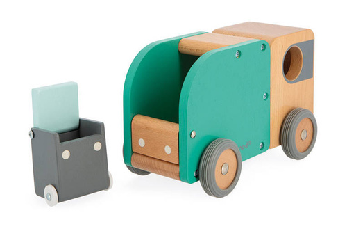 Janod - Wooden garbage truck Bolid 2+